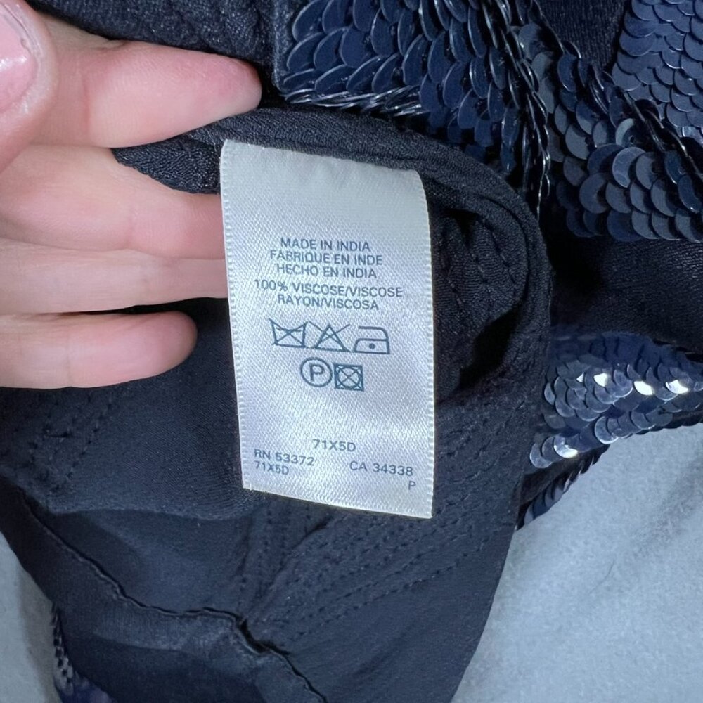 French Connection Radiant Navy Blue sequin dress - Picture 7 of 8